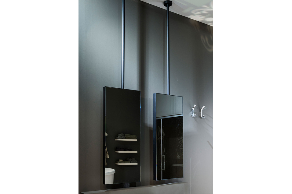 Miroir suspendu plafond 40x95 télescopique design ARGO, Ceramica Cielo